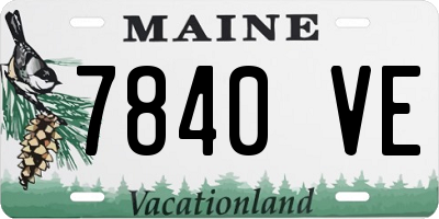 ME license plate 7840VE