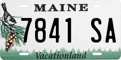 ME license plate 7841SA