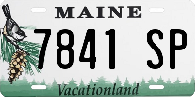 ME license plate 7841SP