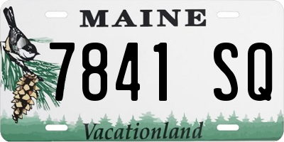 ME license plate 7841SQ