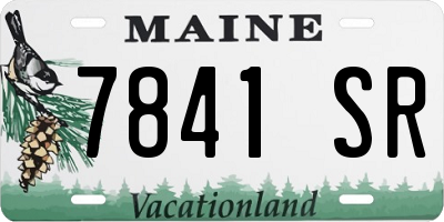 ME license plate 7841SR