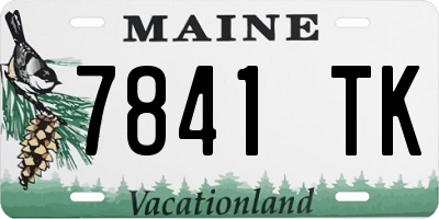 ME license plate 7841TK