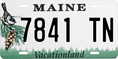 ME license plate 7841TN