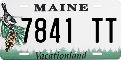 ME license plate 7841TT