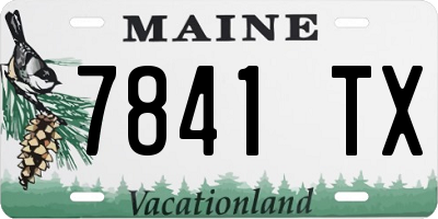 ME license plate 7841TX