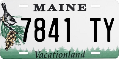 ME license plate 7841TY