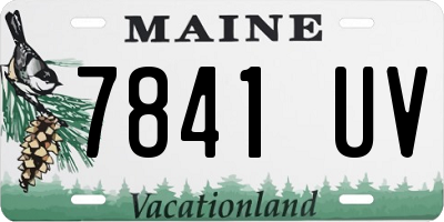 ME license plate 7841UV