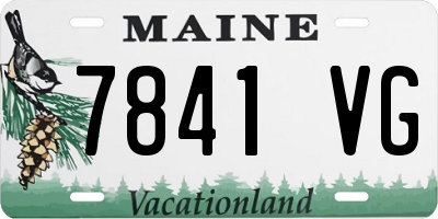 ME license plate 7841VG