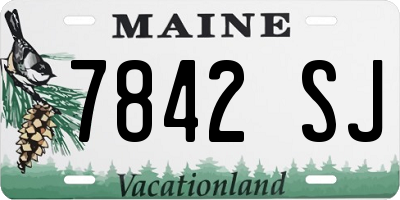 ME license plate 7842SJ