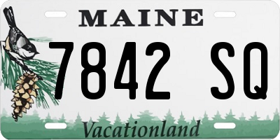 ME license plate 7842SQ
