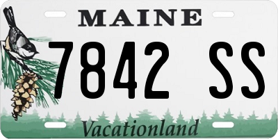 ME license plate 7842SS