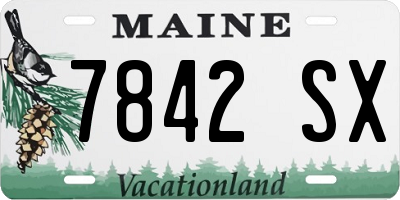 ME license plate 7842SX
