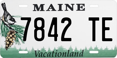 ME license plate 7842TE