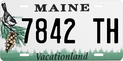 ME license plate 7842TH