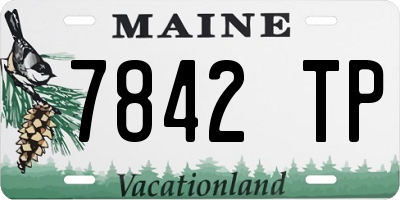 ME license plate 7842TP