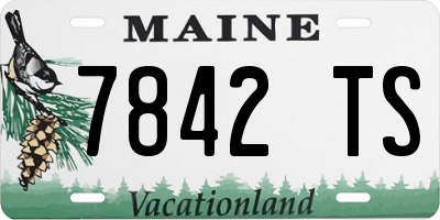 ME license plate 7842TS