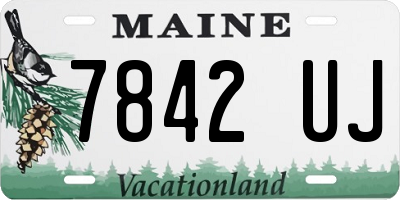 ME license plate 7842UJ