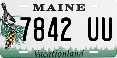 ME license plate 7842UU