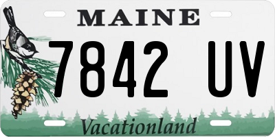 ME license plate 7842UV