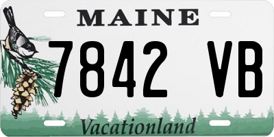 ME license plate 7842VB