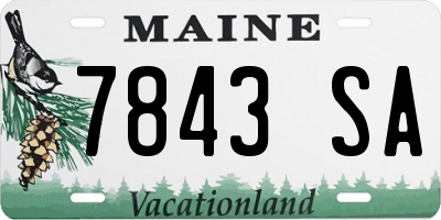 ME license plate 7843SA