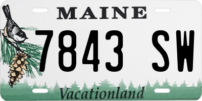 ME license plate 7843SW