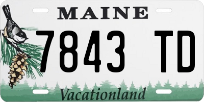 ME license plate 7843TD