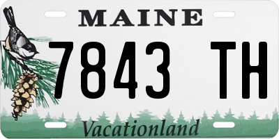 ME license plate 7843TH