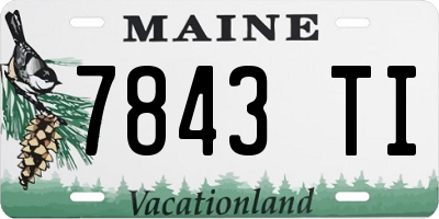 ME license plate 7843TI