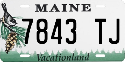 ME license plate 7843TJ
