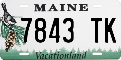 ME license plate 7843TK