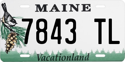 ME license plate 7843TL