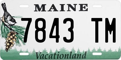 ME license plate 7843TM