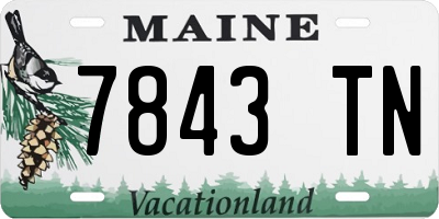 ME license plate 7843TN