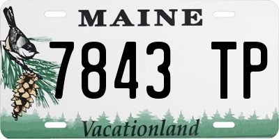 ME license plate 7843TP
