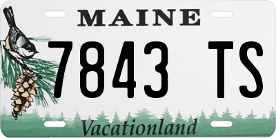 ME license plate 7843TS