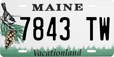 ME license plate 7843TW