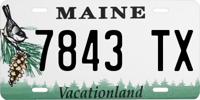 ME license plate 7843TX