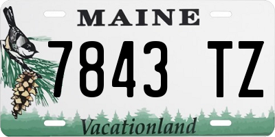 ME license plate 7843TZ
