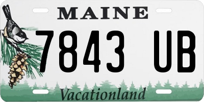 ME license plate 7843UB