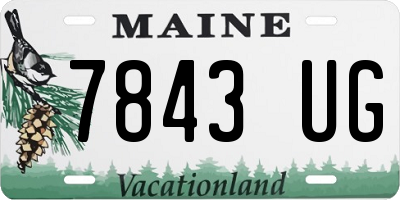 ME license plate 7843UG