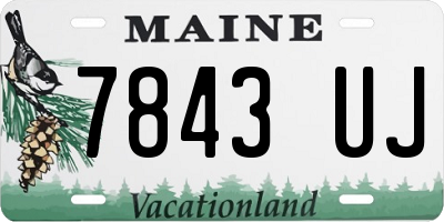 ME license plate 7843UJ