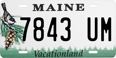 ME license plate 7843UM