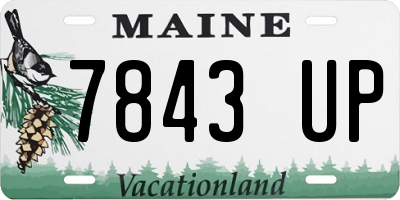 ME license plate 7843UP