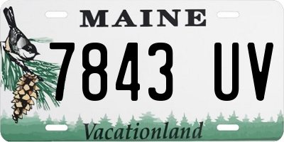 ME license plate 7843UV