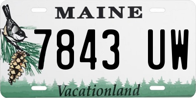 ME license plate 7843UW