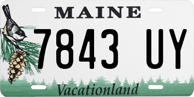 ME license plate 7843UY