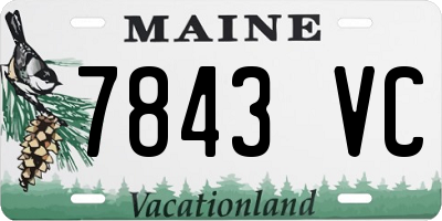 ME license plate 7843VC
