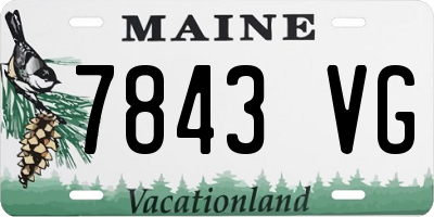 ME license plate 7843VG