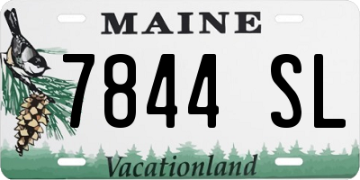 ME license plate 7844SL